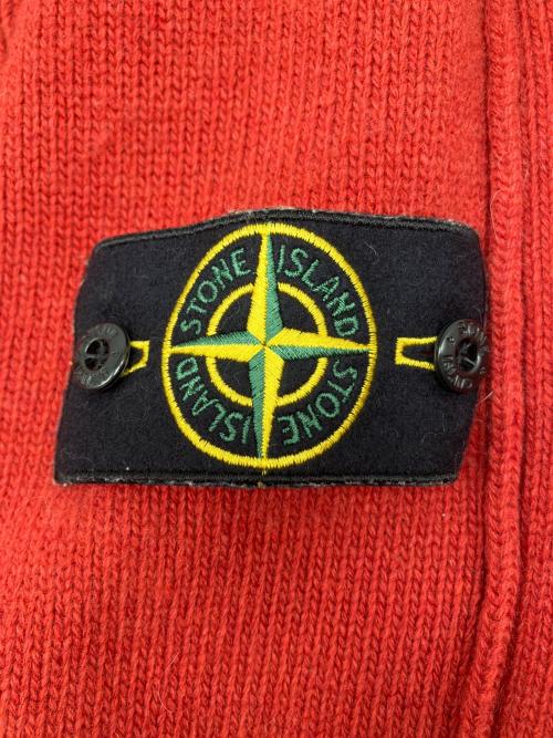 STONE ISLAND（ストーンアイランド）STONE ISLAND (ストーンアイランド) ニットカーディガン　2015AWモデル レッド サイズ:Ｍの古着・服飾アイテム