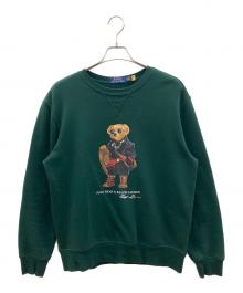 POLO RALPH LAUREN（ポロ・ラルフローレン）の古着「クルーネックスウェット」｜グリーン
