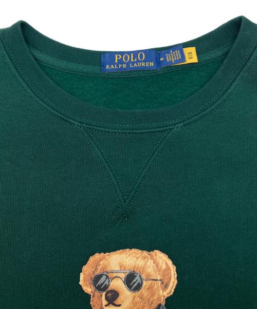 POLO RALPH LAUREN（ポロ・ラルフローレン）POLO RALPH LAUREN (ポロ・ラルフローレン) クルーネックスウェット グリーン サイズ:Ｍの古着・服飾アイテム