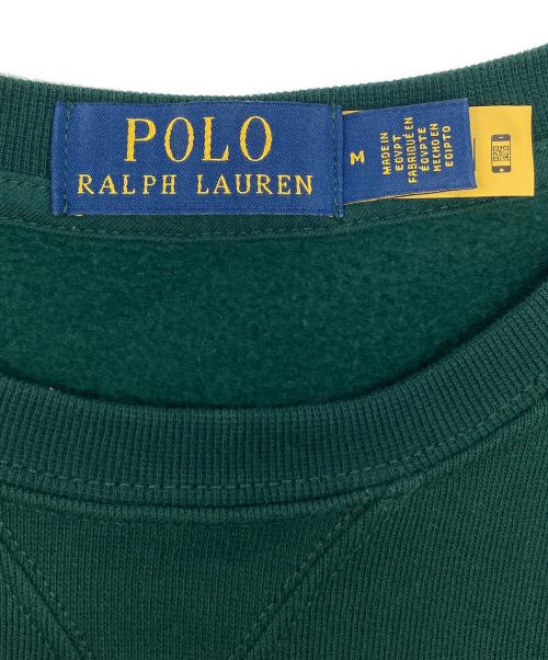 POLO RALPH LAUREN（ポロ・ラルフローレン）POLO RALPH LAUREN (ポロ・ラルフローレン) クルーネックスウェット グリーン サイズ:Ｍの古着・服飾アイテム
