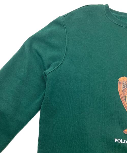 POLO RALPH LAUREN（ポロ・ラルフローレン）POLO RALPH LAUREN (ポロ・ラルフローレン) クルーネックスウェット グリーン サイズ:Ｍの古着・服飾アイテム