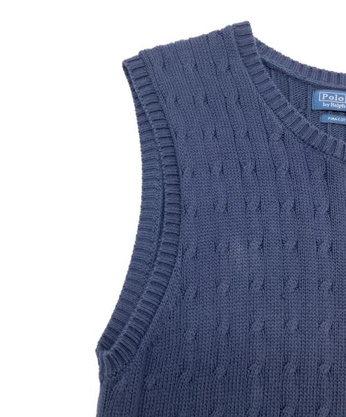 RALPH LAUREN（ラルフローレン）RALPH LAUREN (ラルフローレン) ニットベスト ネイビー サイズ:Sの古着・服飾アイテム
