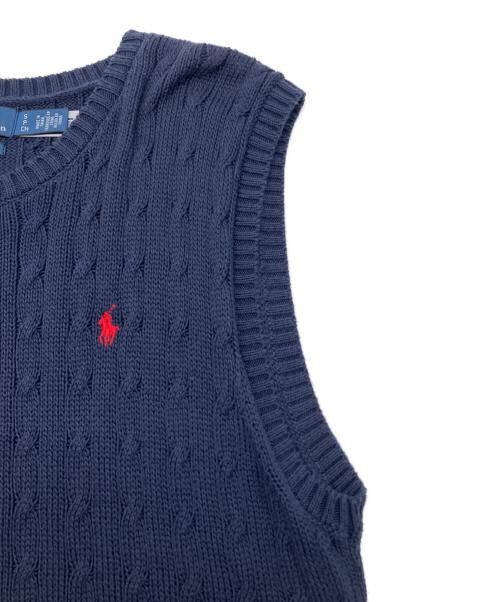 RALPH LAUREN（ラルフローレン）RALPH LAUREN (ラルフローレン) ニットベスト ネイビー サイズ:Sの古着・服飾アイテム