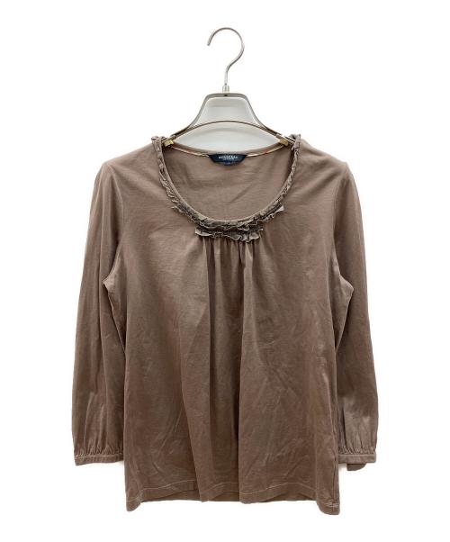 BURBERRY LONDON（バーバリーロンドン）BURBERRY LONDON (バーバリーロンドン) 長袖ブラウス　フェアリーグランジ ブラウン サイズ:1の古着・服飾アイテム