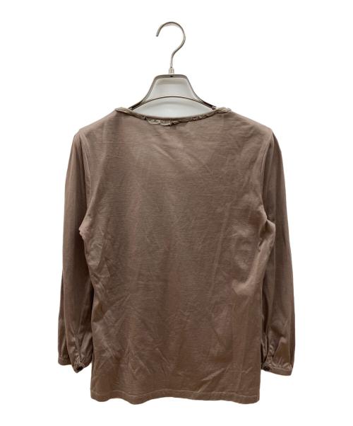 BURBERRY LONDON（バーバリーロンドン）BURBERRY LONDON (バーバリーロンドン) 長袖ブラウス　フェアリーグランジ ブラウン サイズ:1の古着・服飾アイテム