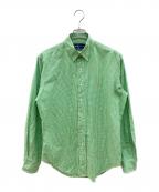 RALPH LAURENラルフローレン）の古着「90sチェックBDシャツ」｜黄緑