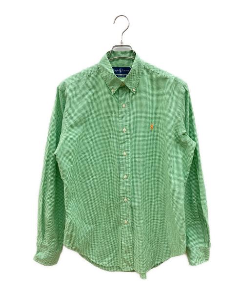 RALPH LAUREN（ラルフローレン）RALPH LAUREN (ラルフローレン) 90sチェックBDシャツ 黄緑 サイズ:Ｍの古着・服飾アイテム