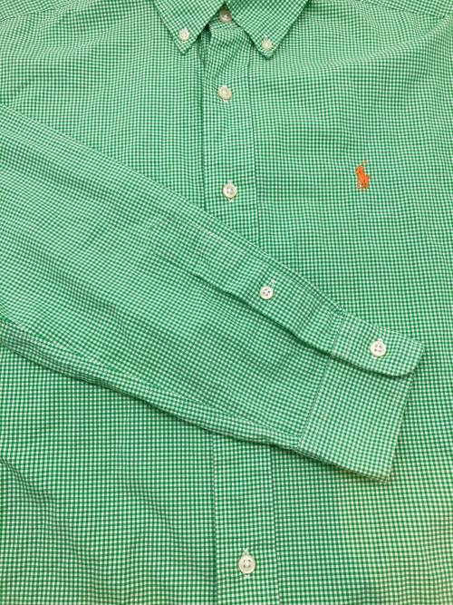 RALPH LAUREN（ラルフローレン）RALPH LAUREN (ラルフローレン) 90sチェックBDシャツ 黄緑 サイズ:Ｍの古着・服飾アイテム