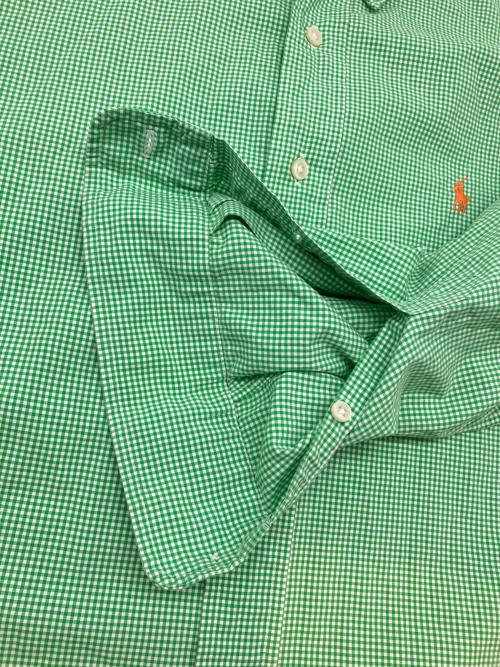 RALPH LAUREN（ラルフローレン）RALPH LAUREN (ラルフローレン) 90sチェックBDシャツ 黄緑 サイズ:Ｍの古着・服飾アイテム