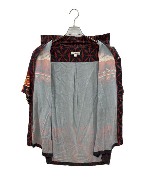 PHIPPS（フィップス）PHIPPS (フィップス) 半袖シャツ ブラック×レッド サイズ:Lの古着・服飾アイテム