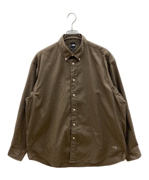 THE NORTH FACE（ザ ノース フェイス）THE NORTH FACE (ザ ノース フェイス) ロングスリーブハーフドームシャツ ブラウン サイズ:Lの古着・服飾アイテム