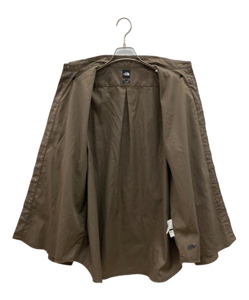 THE NORTH FACE（ザ ノース フェイス）THE NORTH FACE (ザ ノース フェイス) ロングスリーブハーフドームシャツ ブラウン サイズ:Lの古着・服飾アイテム