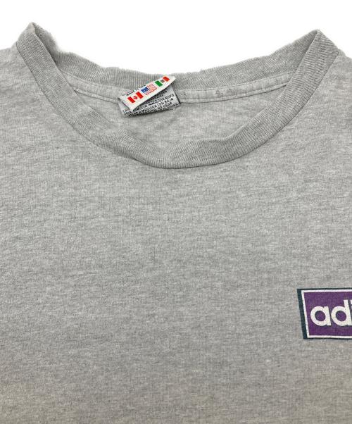 adidas（アディダス）adidas (アディダス) 80sプリントTシャツ　万国旗タグ グレー サイズ:Ｍの古着・服飾アイテム