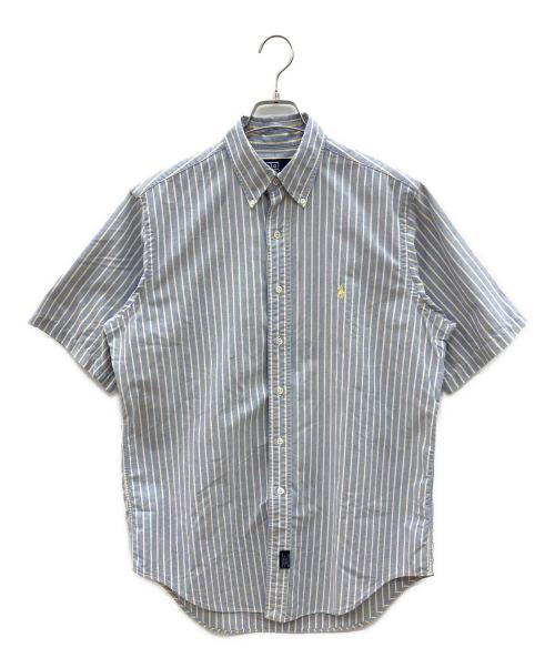 POLO RALPH LAUREN（ポロ・ラルフローレン）POLO RALPH LAUREN (ポロ・ラルフローレン) 90sストライプBDシャツ ブルー×イエロー サイズ:16-34の古着・服飾アイテム