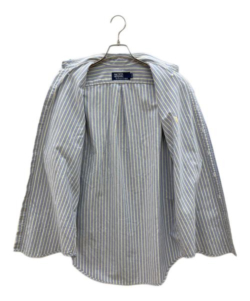 POLO RALPH LAUREN（ポロ・ラルフローレン）POLO RALPH LAUREN (ポロ・ラルフローレン) 90sストライプBDシャツ ブルー×イエロー サイズ:16-34の古着・服飾アイテム