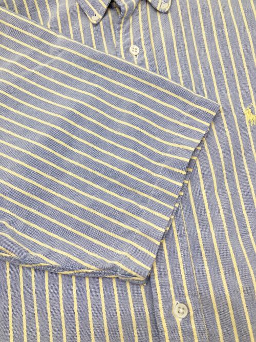 POLO RALPH LAUREN（ポロ・ラルフローレン）POLO RALPH LAUREN (ポロ・ラルフローレン) 90sストライプBDシャツ ブルー×イエロー サイズ:16-34の古着・服飾アイテム