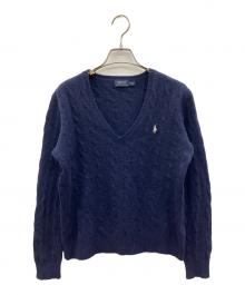 POLO RALPH LAUREN（ポロ・ラルフローレン）の古着「厚手ニット　カシミヤ混」｜ネイビー
