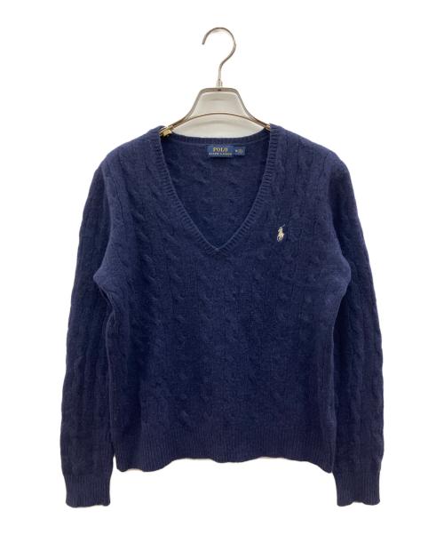 POLO RALPH LAUREN（ポロ・ラルフローレン）POLO RALPH LAUREN (ポロ・ラルフローレン) 厚手ニット　カシミヤ混 ネイビー サイズ:Ｍの古着・服飾アイテム