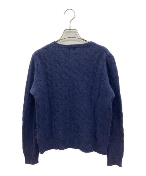 POLO RALPH LAUREN（ポロ・ラルフローレン）POLO RALPH LAUREN (ポロ・ラルフローレン) 厚手ニット　カシミヤ混 ネイビー サイズ:Ｍの古着・服飾アイテム
