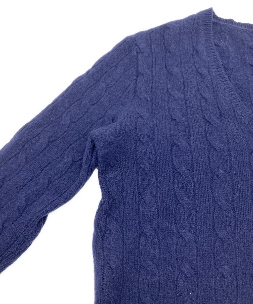 POLO RALPH LAUREN（ポロ・ラルフローレン）POLO RALPH LAUREN (ポロ・ラルフローレン) 厚手ニット　カシミヤ混 ネイビー サイズ:Ｍの古着・服飾アイテム