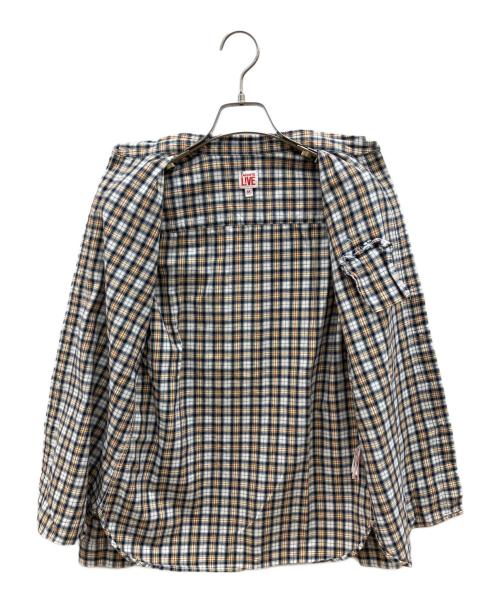 LACOSTE LIVE（ラコステライブ）LACOSTE LIVE (ラコステライブ) 長袖シャツ ネイビー×ホワイト サイズ:Ｍの古着・服飾アイテム