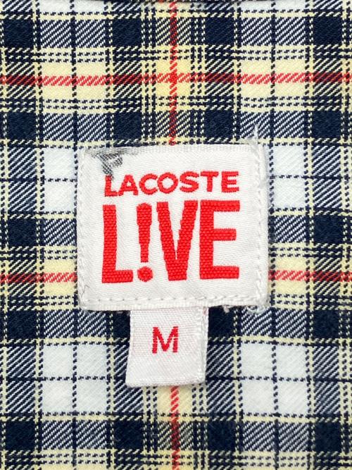 LACOSTE LIVE（ラコステライブ）LACOSTE LIVE (ラコステライブ) 長袖シャツ ネイビー×ホワイト サイズ:Ｍの古着・服飾アイテム
