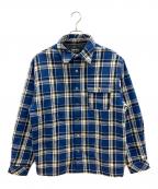 SHAKA WEARシャカウェア）の古着「中綿ジャケット」｜ブルー×ホワイト