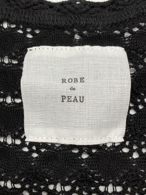 ROBE de PEAU（ローブデポー）ROBE de PEAU (ローブデポー) 薄手ニット ブラック サイズ:不明の古着・服飾アイテム