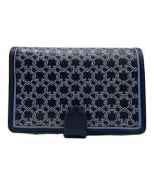 Kate Spade（ケイトスペード）の古着「スペード リンク ミディアム コンパクト バイフォールド ウォレット（Spade Link Medium Compact Bifold Wallet）」｜ブルー