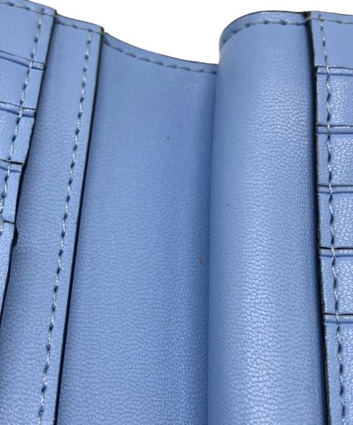 Kate Spade（ケイトスペード）Kate Spade (ケイトスペード) スペード リンク ミディアム コンパクト バイフォールド ウォレット（Spade Link Medium Compact Bifold Wallet） ブルーの古着・服飾アイテム
