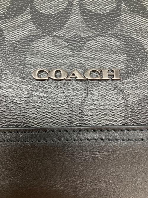 COACH（コーチ）COACH (コーチ) シグネチャー　トートバッグ ブラック×グレーの古着・服飾アイテム