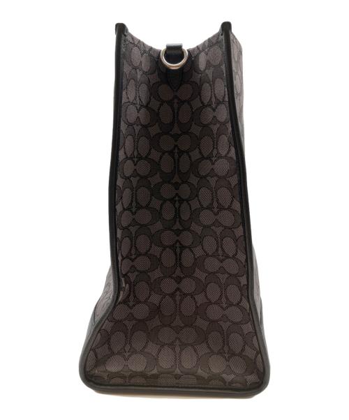 COACH（コーチ）COACH (コーチ) デンプシー トート　シグネチャー ジャカード ウィズ ストライプ アンド ブラック×グレーの古着・服飾アイテム