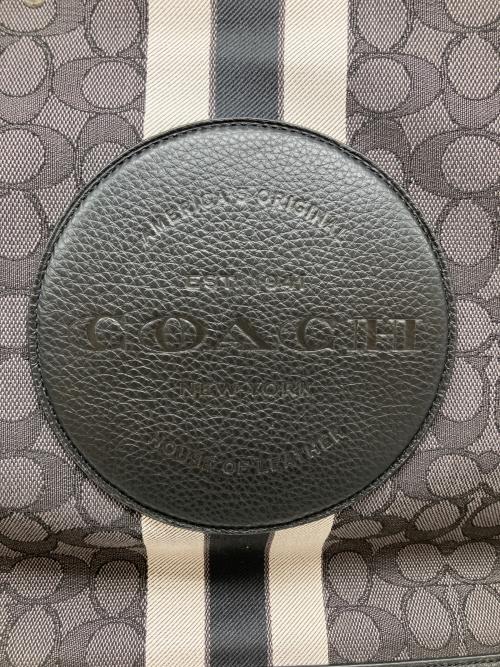 COACH（コーチ）COACH (コーチ) デンプシー トート　シグネチャー ジャカード ウィズ ストライプ アンド ブラック×グレーの古着・服飾アイテム