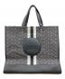 COACH（コーチ）の古着「デンプシー トート　シグネチャー ジャカード ウィズ ストライプ アンド」｜ブラック×グレー