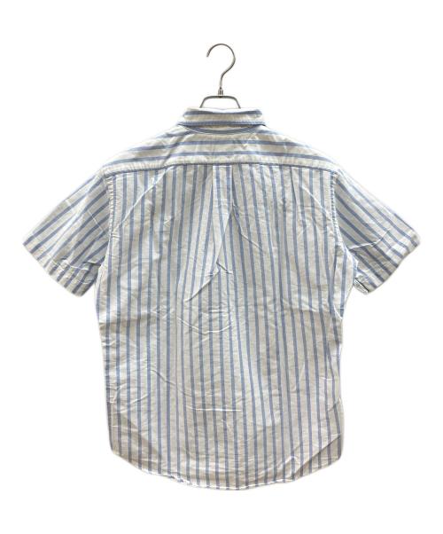 RALPH LAUREN（ラルフローレン）RALPH LAUREN (ラルフローレン) 半袖シャツ ホワイト×ブルー サイズ:Ｍの古着・服飾アイテム
