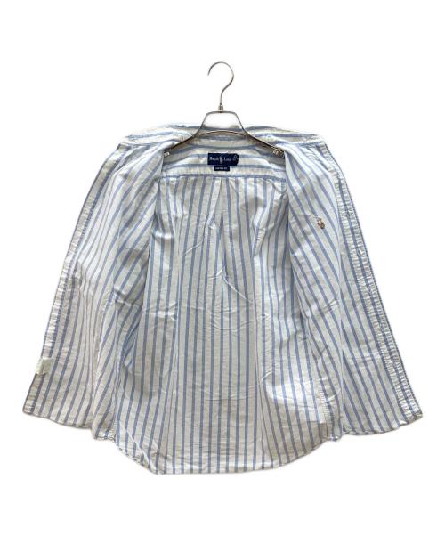 RALPH LAUREN（ラルフローレン）RALPH LAUREN (ラルフローレン) 半袖シャツ ホワイト×ブルー サイズ:Ｍの古着・服飾アイテム
