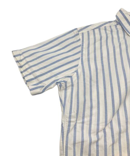 RALPH LAUREN（ラルフローレン）RALPH LAUREN (ラルフローレン) 半袖シャツ ホワイト×ブルー サイズ:Ｍの古着・服飾アイテム