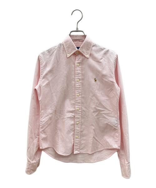 RALPH LAUREN（ラルフローレン）RALPH LAUREN (ラルフローレン) 長袖シャツ ピンク×ホワイト サイズ:2の古着・服飾アイテム