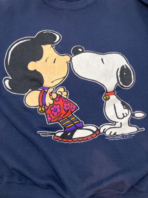 TULTEX（タルテックス）TULTEX (タルテックス) 90sキャラクタープリントスウェット　スヌーピー ネイビー サイズ:XLの古着・服飾アイテム