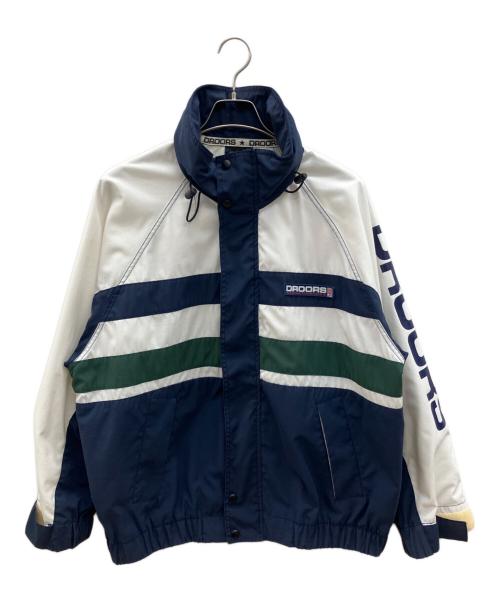 DROORS（ドロアーズ）DROORS (ドロアーズ) ジップジャケット　古着 ネイビー×ホワイト×グリーン サイズ:Mの古着・服飾アイテム