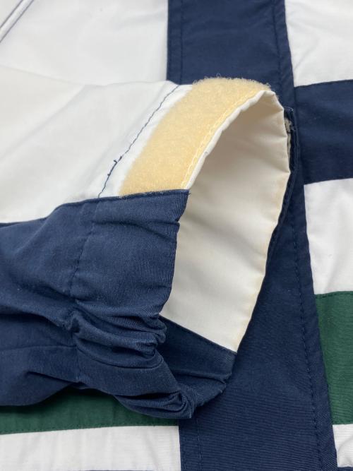 DROORS（ドロアーズ）DROORS (ドロアーズ) ジップジャケット　古着 ネイビー×ホワイト×グリーン サイズ:Mの古着・服飾アイテム
