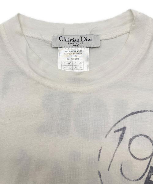 Christian Dior（クリスチャン ディオール）Christian Dior (クリスチャン ディオール) プリントピチT　Y2K  ホワイト サイズ:USA 6の古着・服飾アイテム