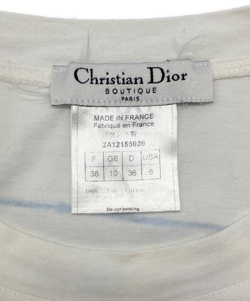 Christian Dior（クリスチャン ディオール）Christian Dior (クリスチャン ディオール) プリントピチT　Y2K  ホワイト サイズ:USA 6の古着・服飾アイテム