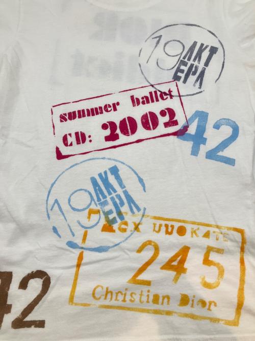 Christian Dior（クリスチャン ディオール）Christian Dior (クリスチャン ディオール) プリントピチT　Y2K  ホワイト サイズ:USA 6の古着・服飾アイテム