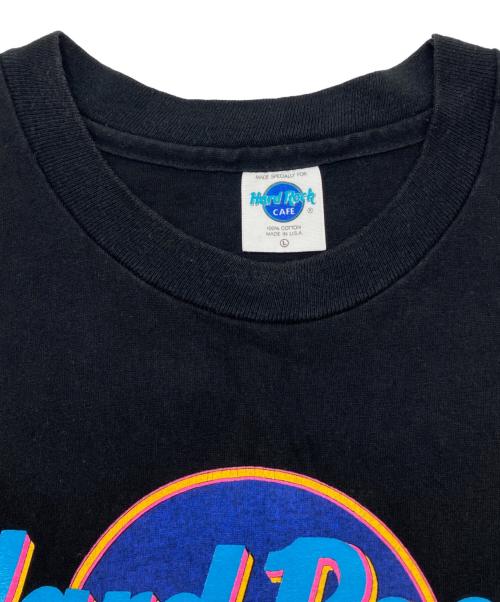 Hard Rock cafe（ハードロックカフェ）Hard Rock cafe (ハードロックカフェ) 90sロゴプリントTシャツ ブラック サイズ:Lの古着・服飾アイテム