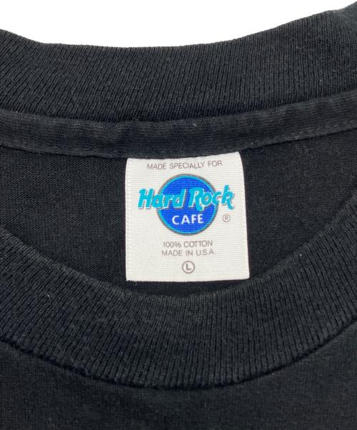 Hard Rock cafe（ハードロックカフェ）Hard Rock cafe (ハードロックカフェ) 90sロゴプリントTシャツ ブラック サイズ:Lの古着・服飾アイテム