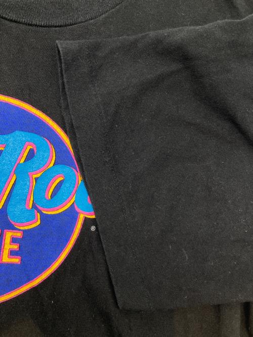 Hard Rock cafe（ハードロックカフェ）Hard Rock cafe (ハードロックカフェ) 90sロゴプリントTシャツ ブラック サイズ:Lの古着・服飾アイテム