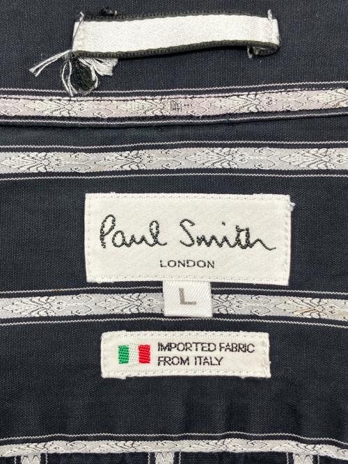 Paul Smith London（ポールスミスロンドン）Paul Smith London (ポールスミスロンドン) 長袖シャツ ブラック×ホワイト サイズ:Lの古着・服飾アイテム