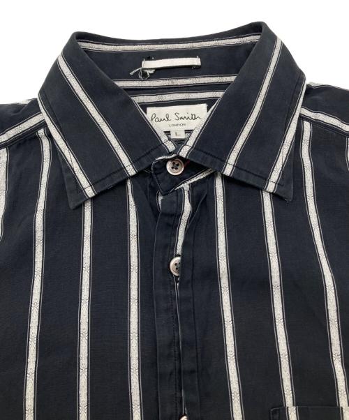 Paul Smith London（ポールスミスロンドン）Paul Smith London (ポールスミスロンドン) 長袖シャツ ブラック×ホワイト サイズ:Lの古着・服飾アイテム