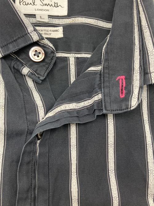 Paul Smith London（ポールスミスロンドン）Paul Smith London (ポールスミスロンドン) 長袖シャツ ブラック×ホワイト サイズ:Lの古着・服飾アイテム